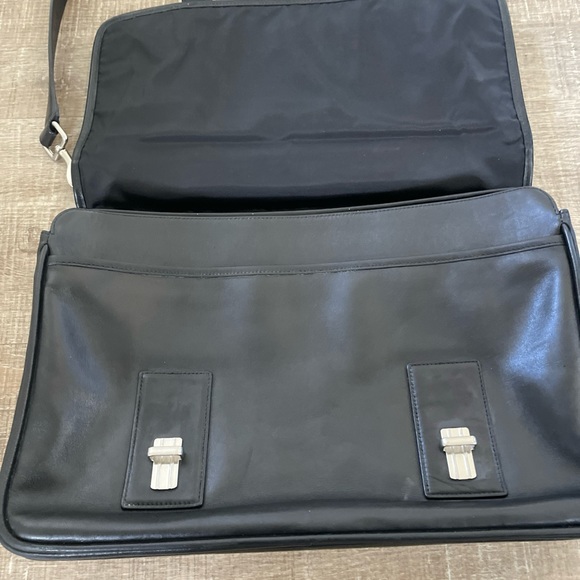 Vintage Coach Portfolio Thompson Briefcase Attache Black Leather Style F06455 | - Picture 5 of 15